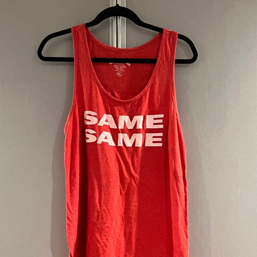 "Same Same But Different" Red Tank Top from Thailand XL